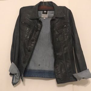 Jean jacket with grey detail